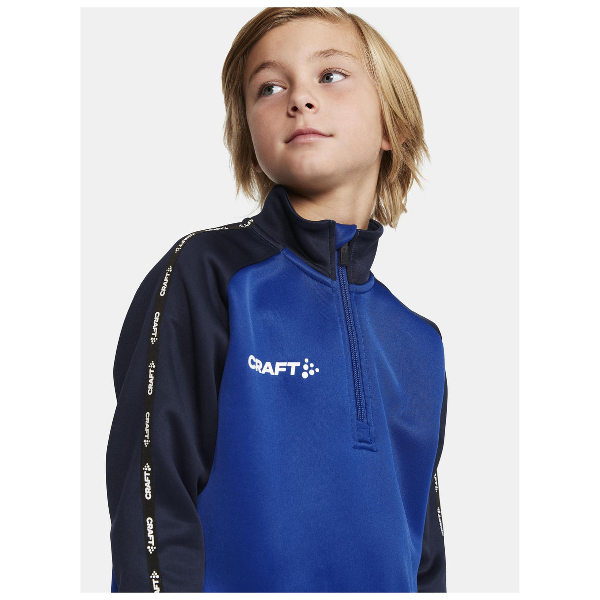 Squad 2.0 Half Zip Jr - Club Cobolt/Navy - Closeup 4