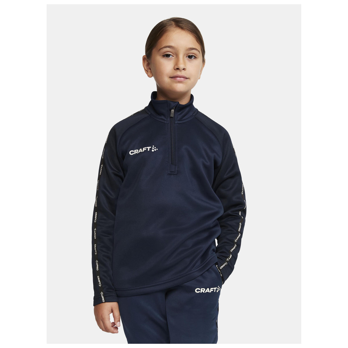 Squad 2.0 Half Zip Jr - Navy - Closeup 1