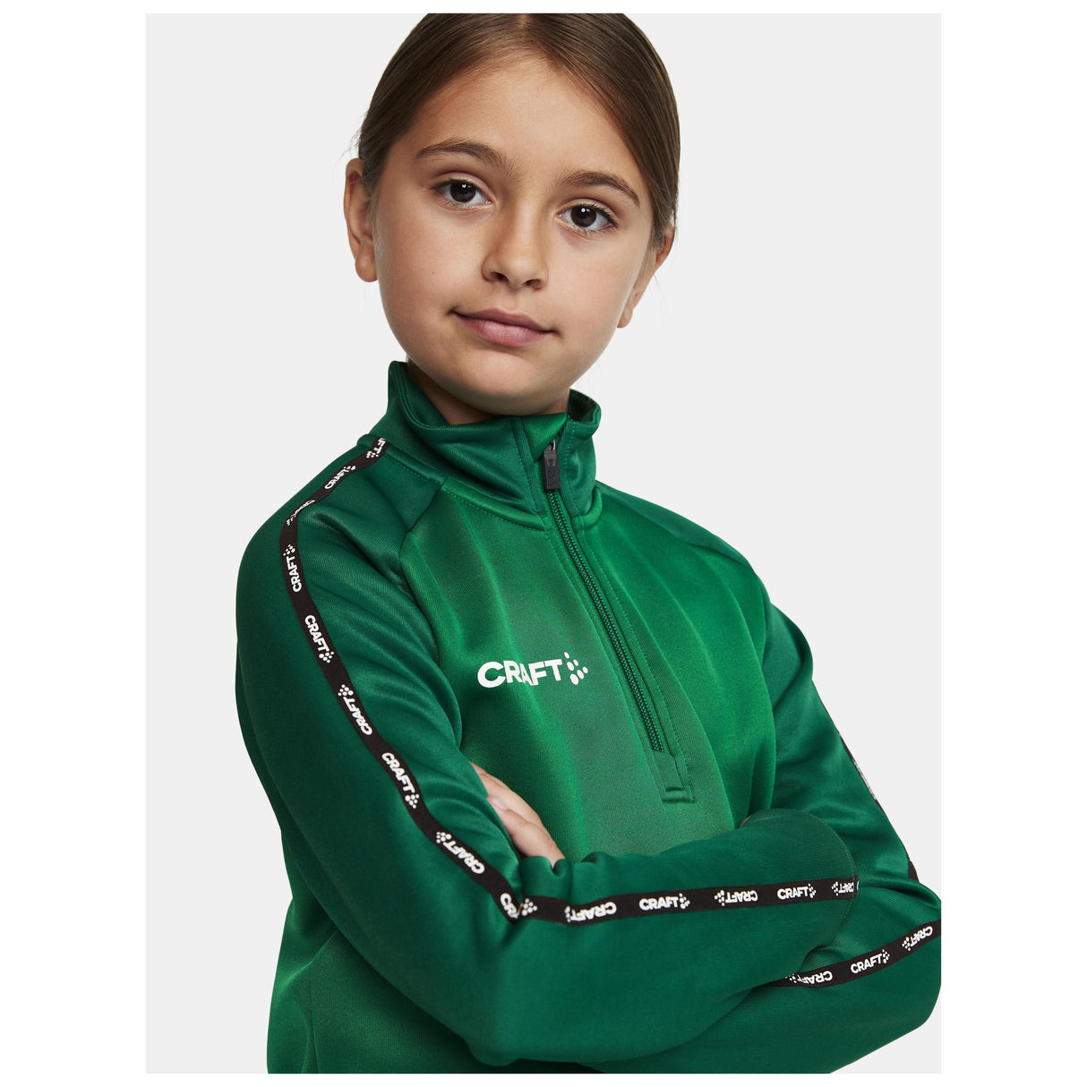Squad 2.0 Half Zip Jr - Green/Ivy - Closeup 4