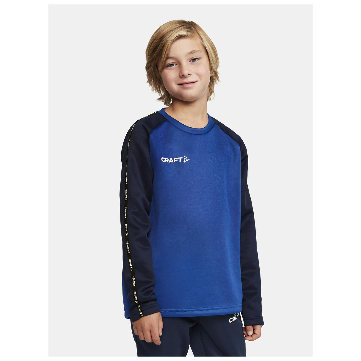 Squad 2.0 Crewneck Jr - Club Cobolt/Navy - Closeup 1