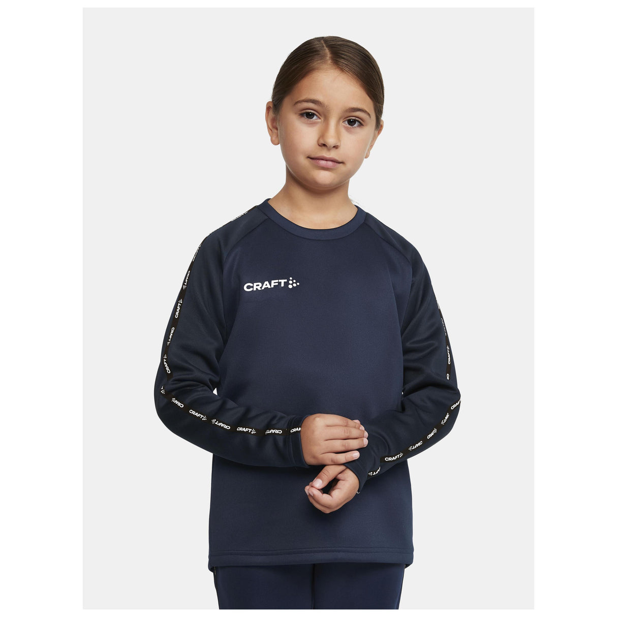 Squad 2.0 Crewneck Jr - Navy - Closeup 1
