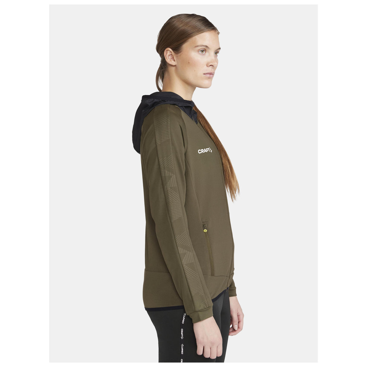 Extend Full Zip W - Dark Green - Closeup 2