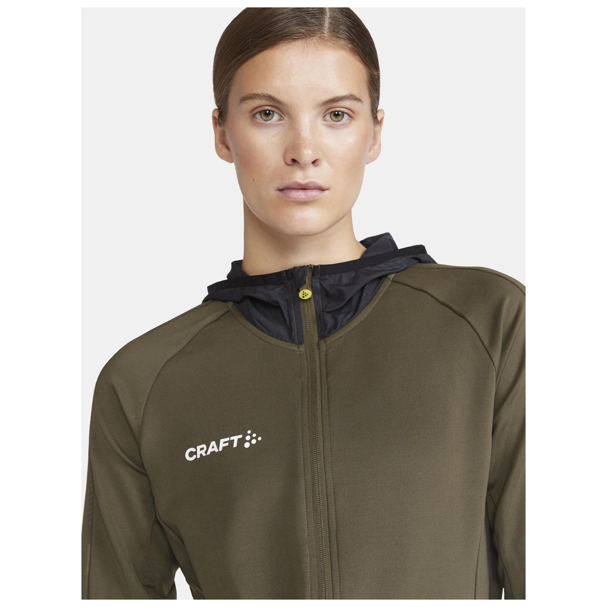 Extend Full Zip W - Dark Green - Closeup 5