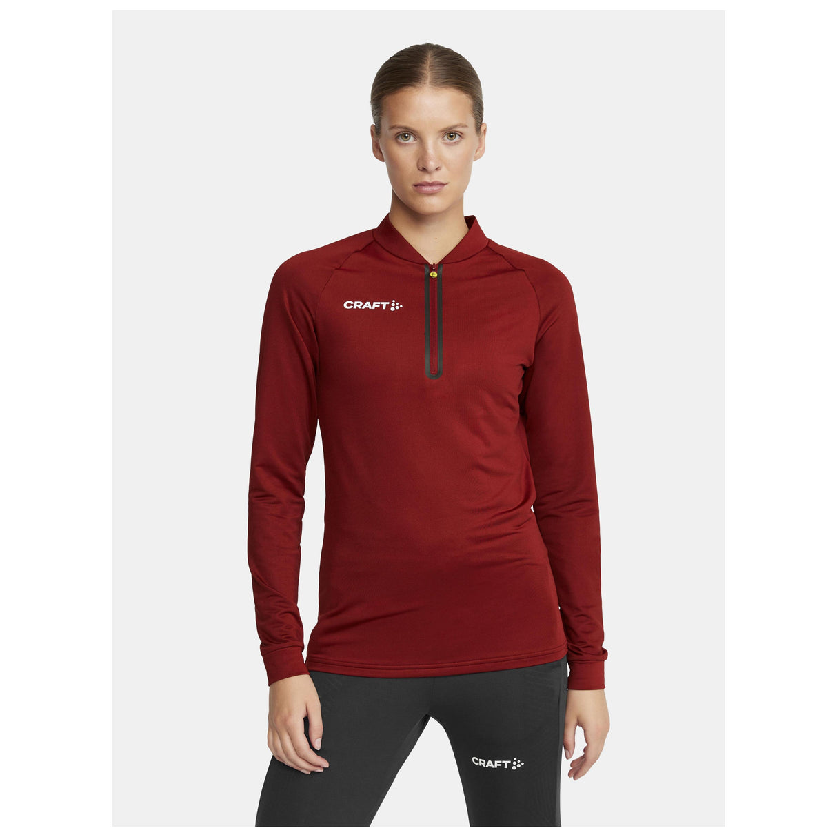 Extend Half Zip W - Dark Red - Closeup 1