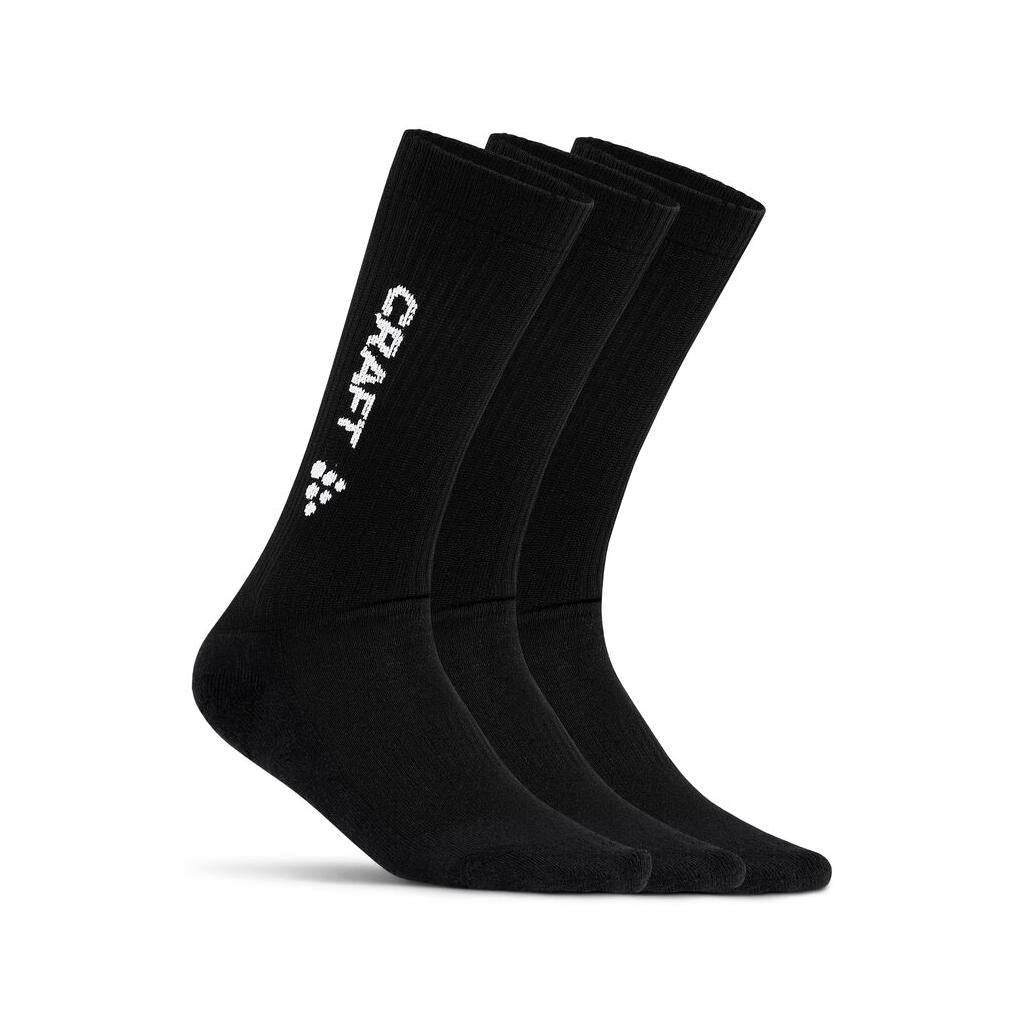 Progress Indoor 3-Pack Sock - Black - Front