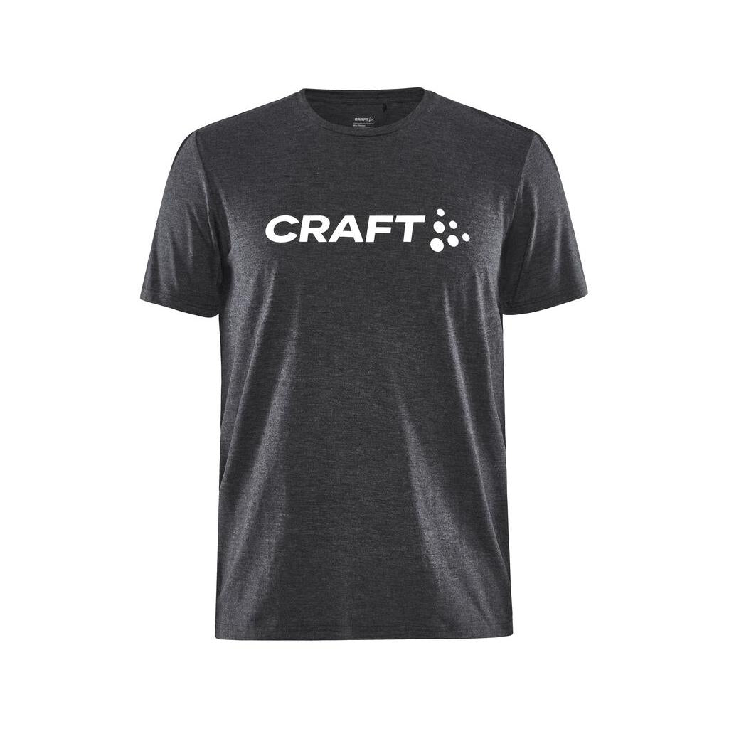 Community Logo Ss Tee M - Black Melange - Front