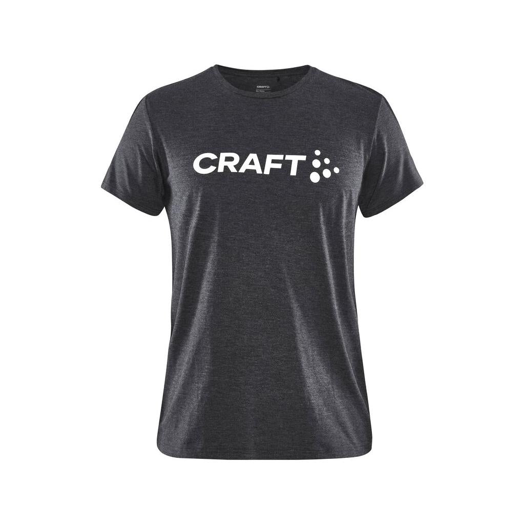 Community Logo Ss Tee W - Black Melange - Front