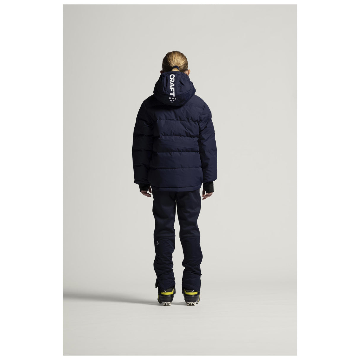 Evolve Down Jacket Jr - Navy - Closeup 4