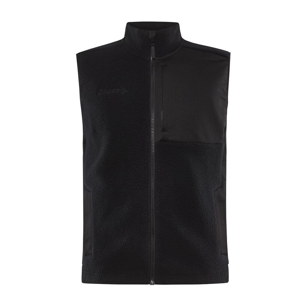 Adv Explore Pile Fleece Vest M - Black - Front