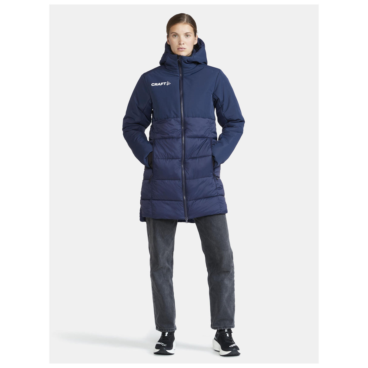 Core Evolve Isolate Parkas W - Navy - Closeup 8