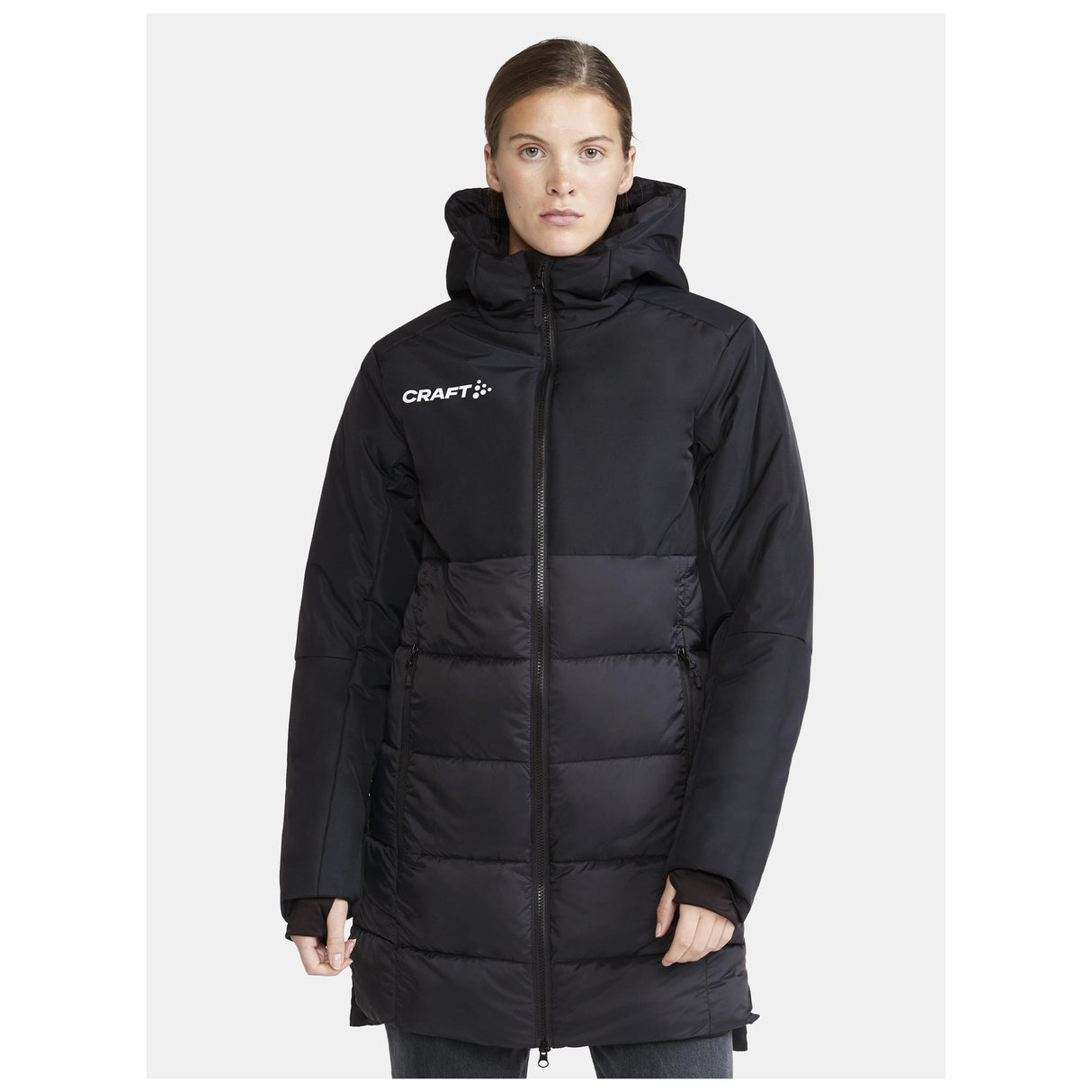 Core Evolve Isolate Parkas W - Black - Closeup 1