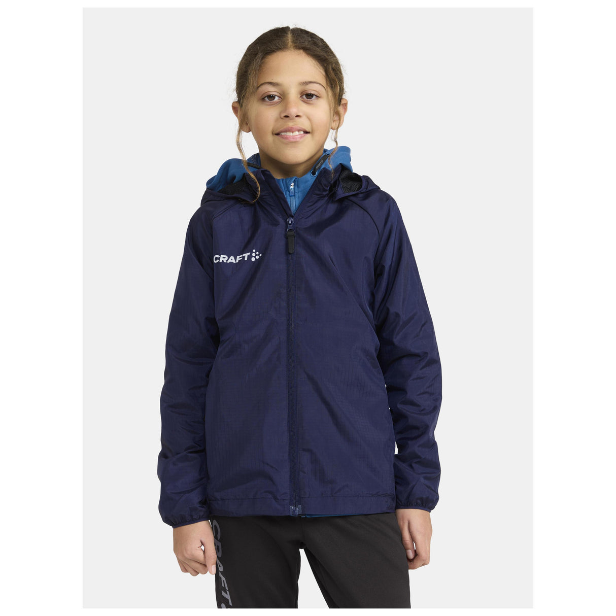 Squad Go Jacket Jr - Navy - Closeup 1