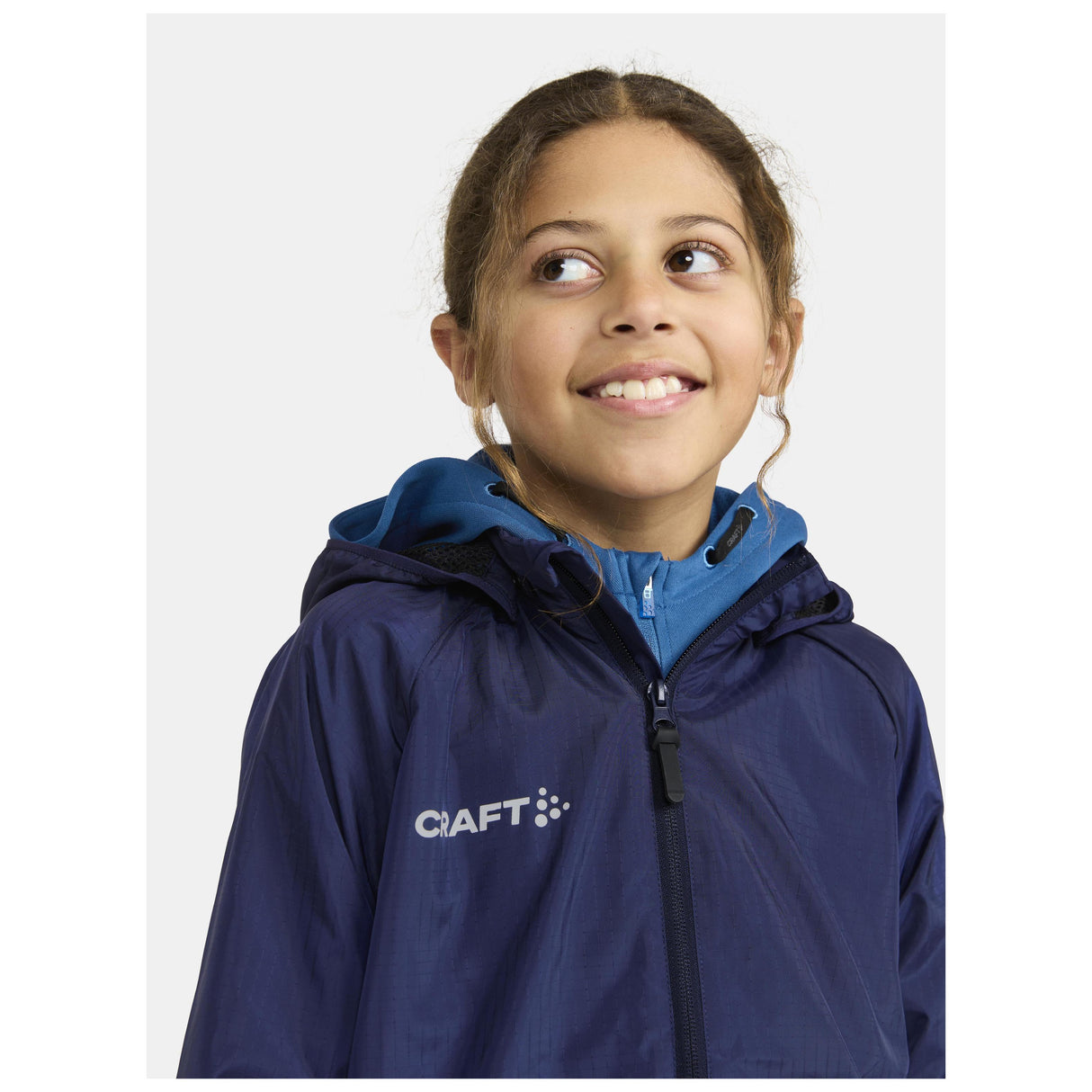 Squad Go Jacket Jr - Navy - Closeup 3