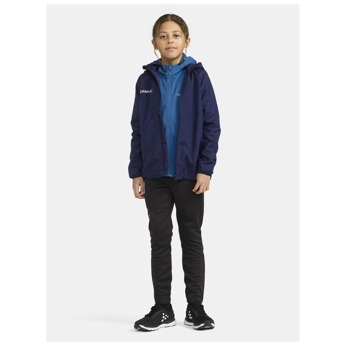 Squad Go Jacket Jr - Navy - Closeup 4