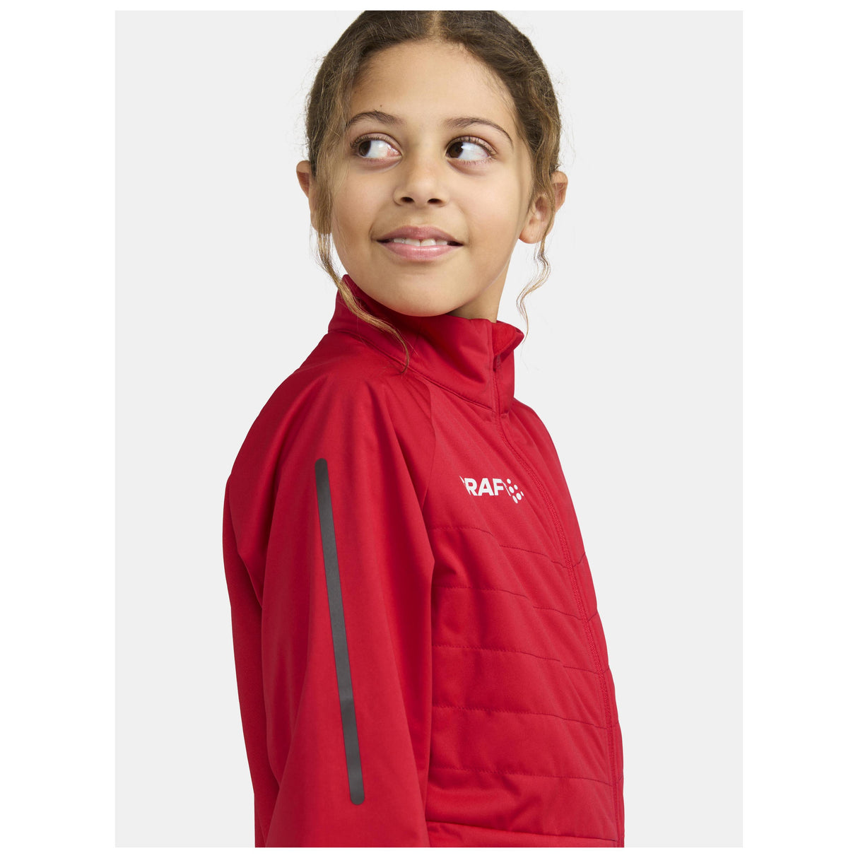 Adv Nordic Ski Club Jacket Jr - Red - Closeup 4