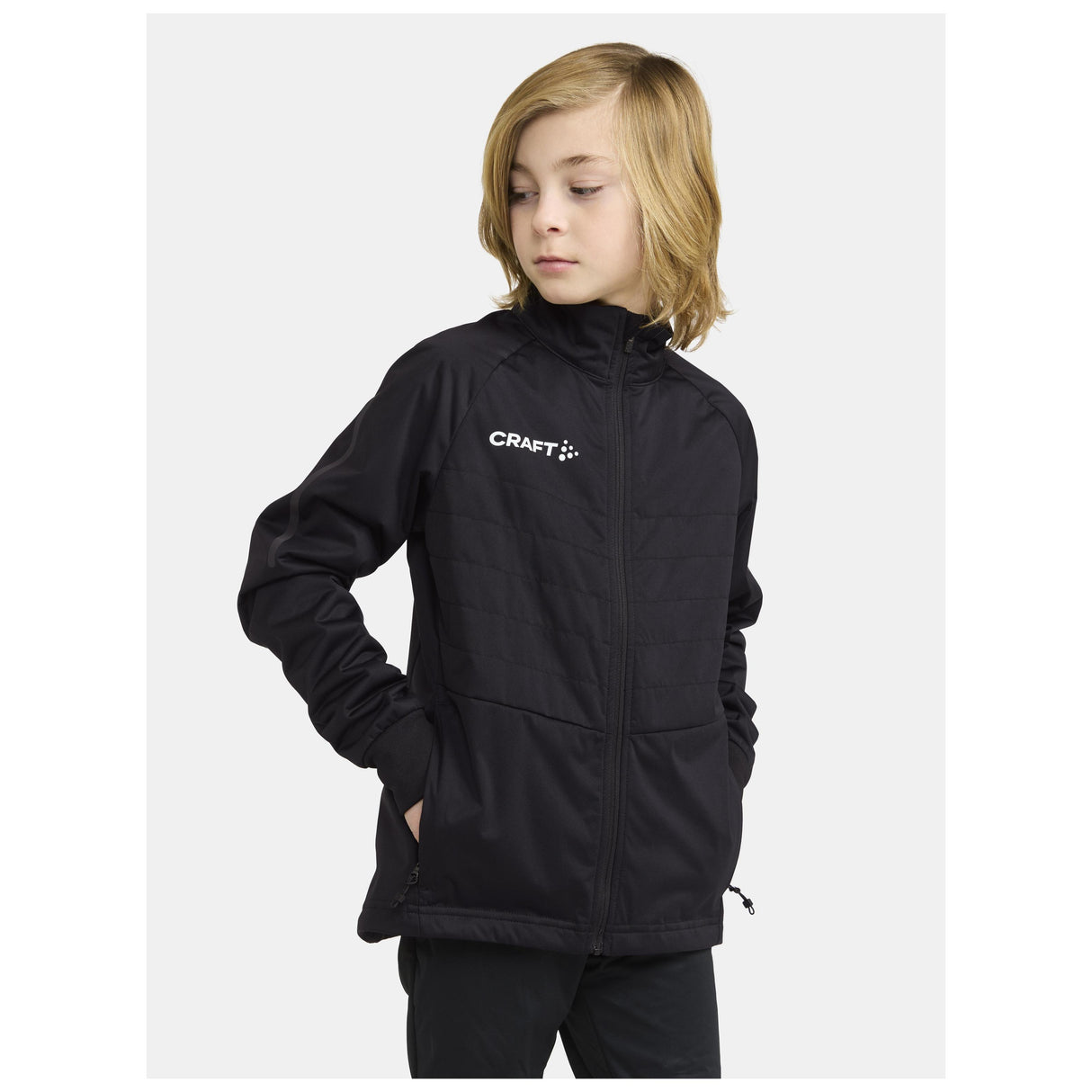 Adv Nordic Ski Club Jacket Jr - Black - Closeup 1