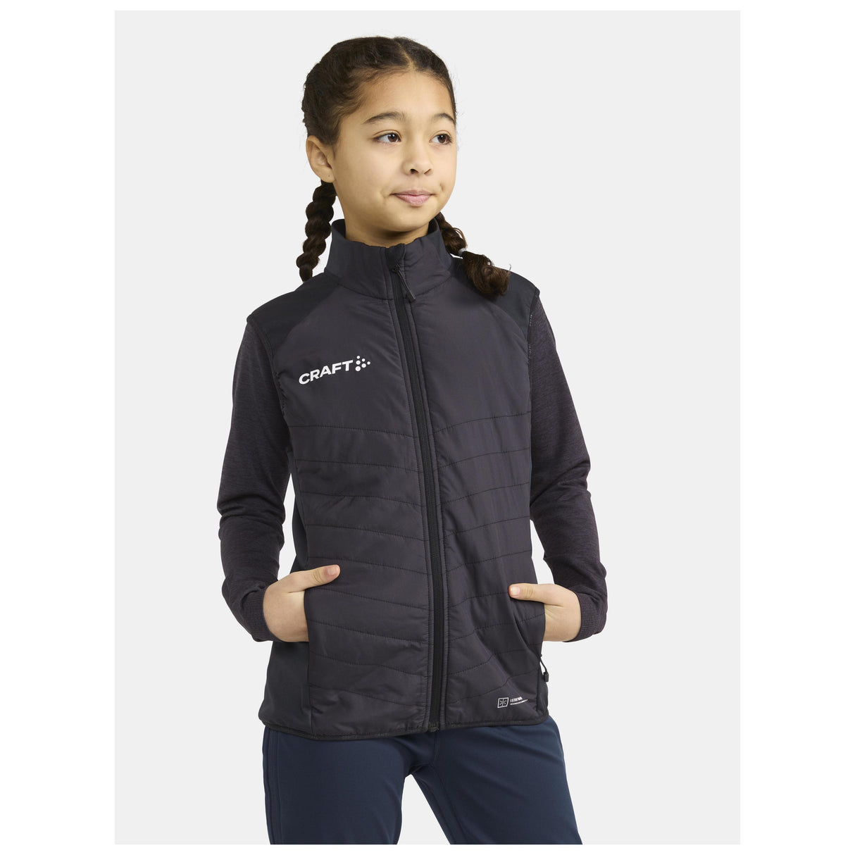 Adv Nordic Ski Club Vest Jr - Black - Closeup 1