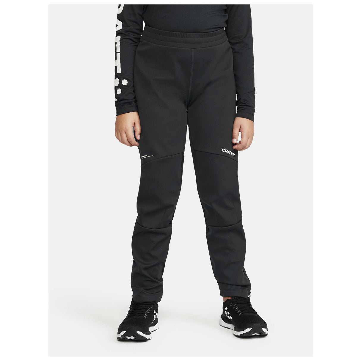 Core Nordic Ski Club Fz Pants Jr - Black - Closeup 1