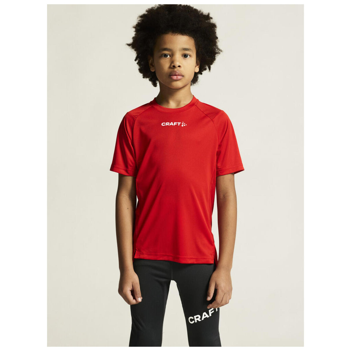 Rush 2.0 Ss Tee Jr - Red - Closeup 5