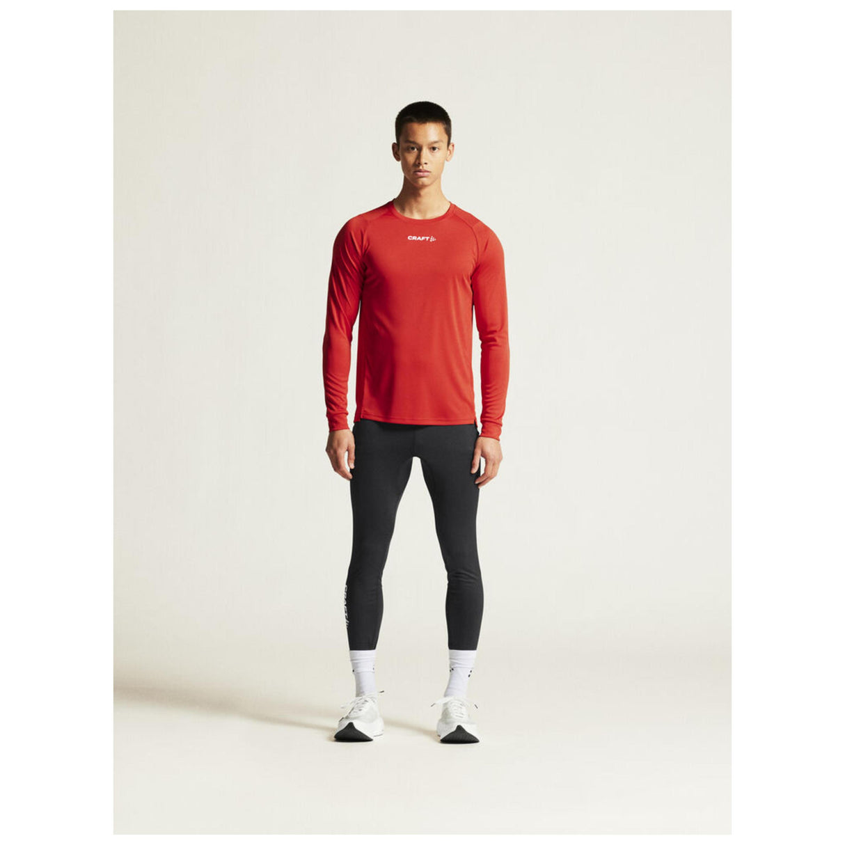 Rush 2.0 Ls Tee M - Red - Closeup 1