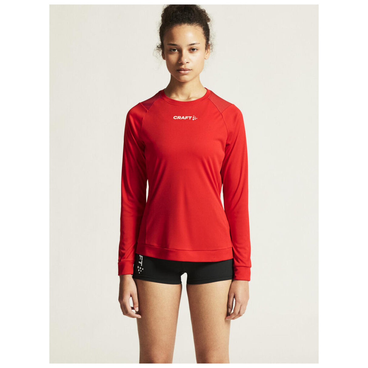 Rush 2.0 Ls Tee W - Red - Closeup 5