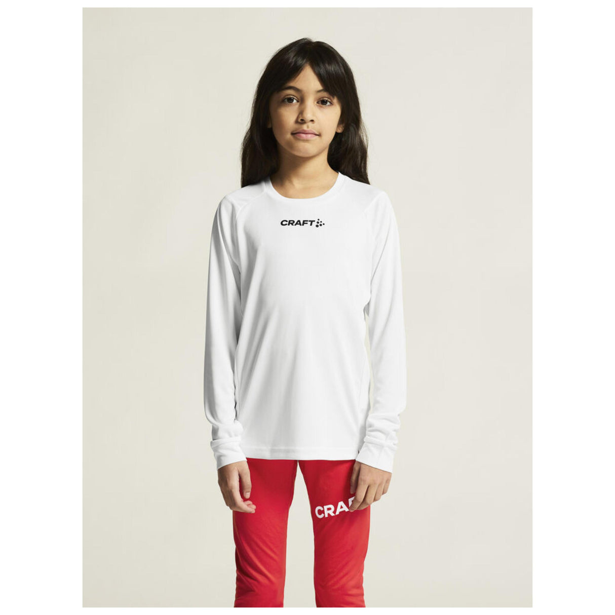 Rush 2.0 Ls Tee Jr - White - Closeup 5