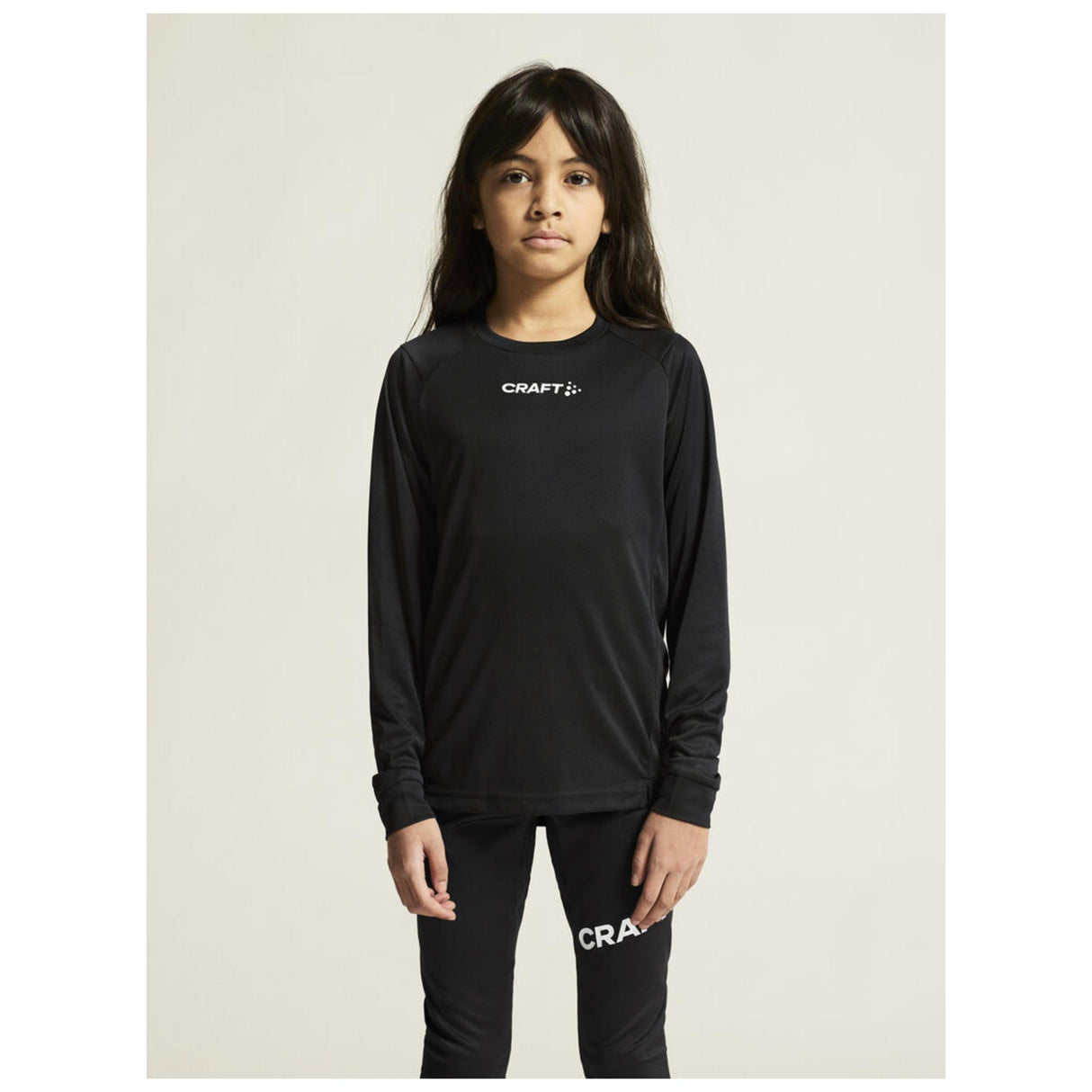 Rush 2.0 Ls Tee Jr - Black - Closeup 5