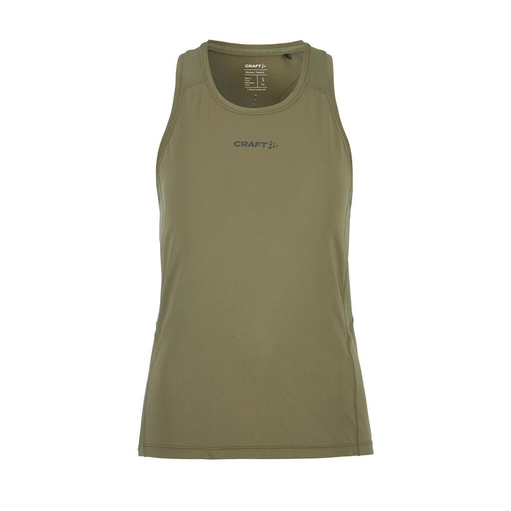 Adv Essence Singlet 2 W - Dark Green - Front