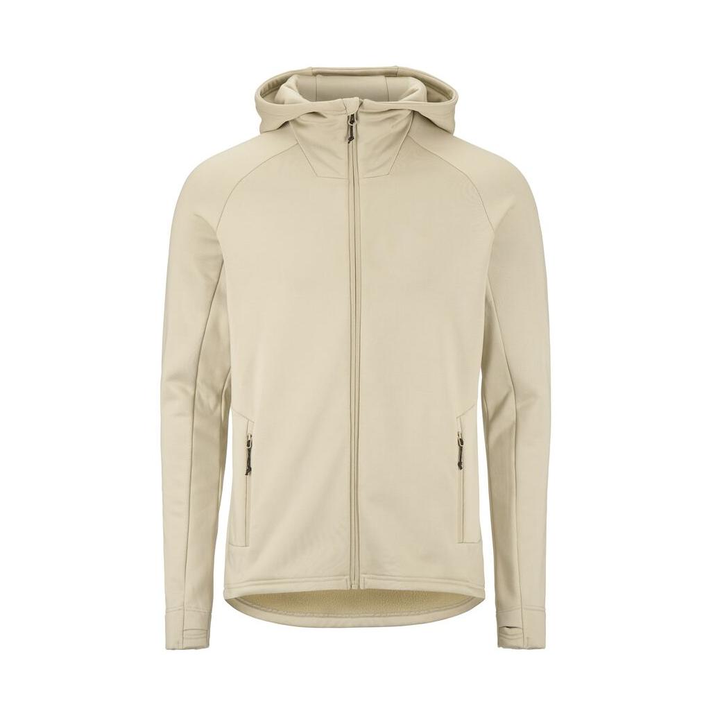 Adv Explore Power Fleece Hood Jkt M - Beige - Front