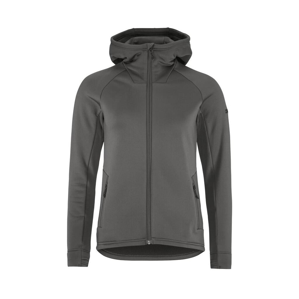Adv Explore Power Fleece Hood Jkt W - Dark Grey - Front