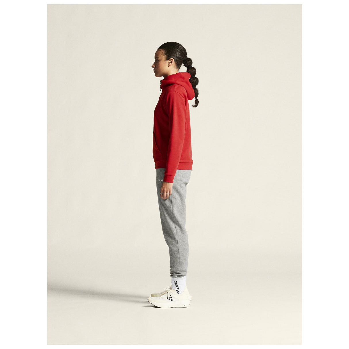 Community 2.0 Logo Fz Hoodie W - Red - Closeup 4