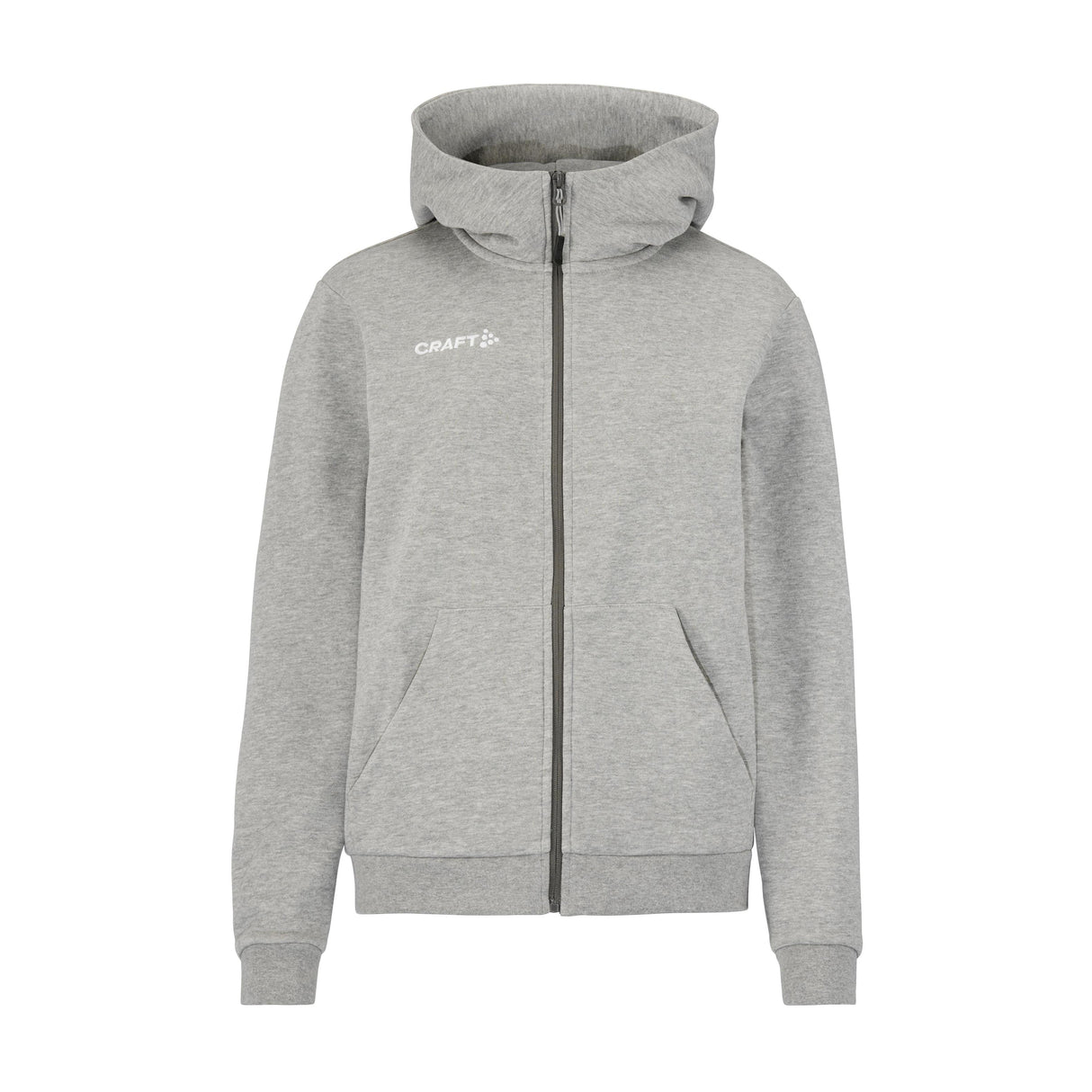 Community 2.0 Logo Fz Hoodie W - Grey Melange - Front