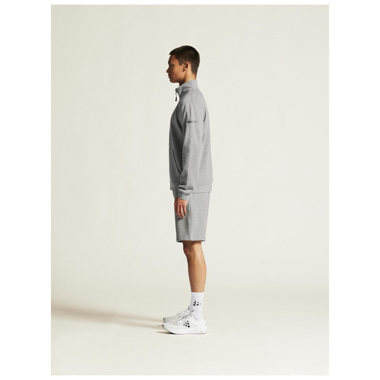 Community 2.0 Zip Jkt M - Grey Melange - Closeup 4