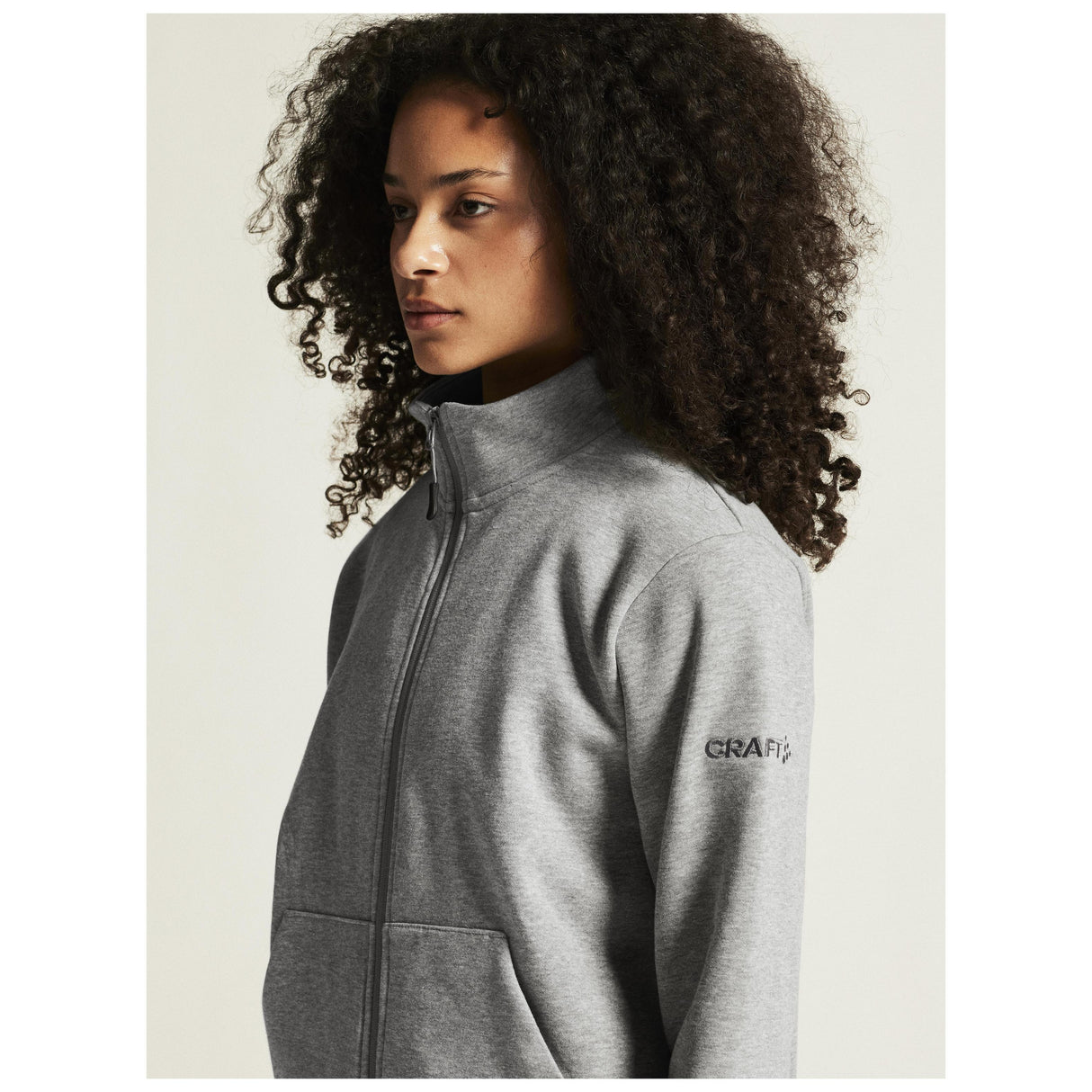 Community 2.0 Zip Jkt W - Grey Melange - Closeup 6