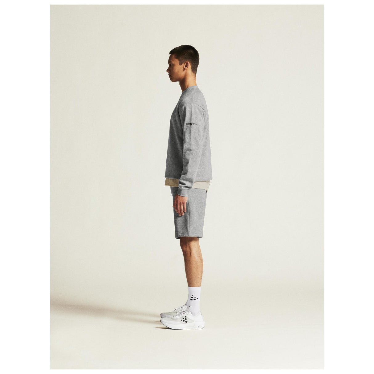 Community 2.0 R Neck M - Grey Melange - Closeup 4