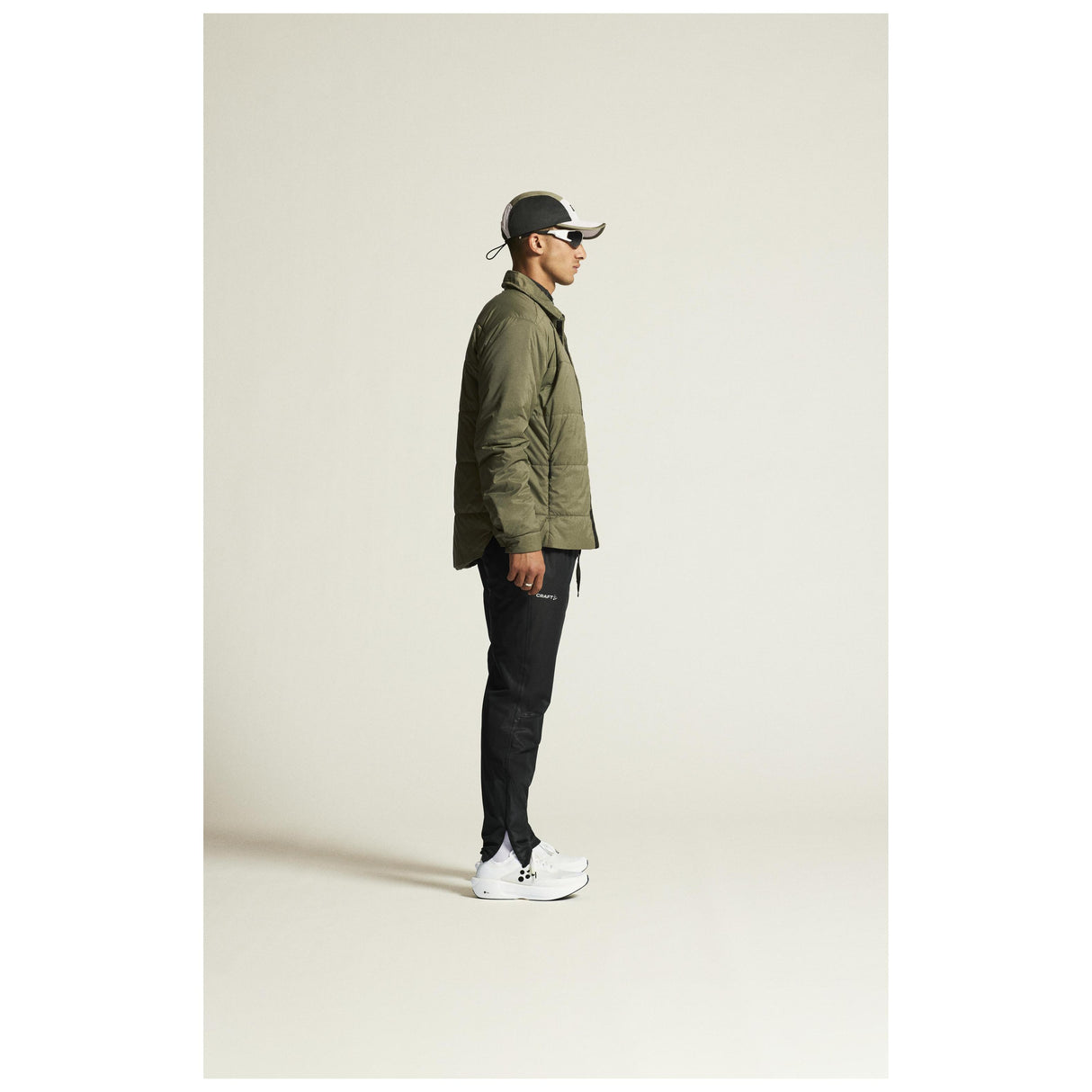 Adv Urban Lt Padded Overshirt Uni - Dark Green - Closeup 2