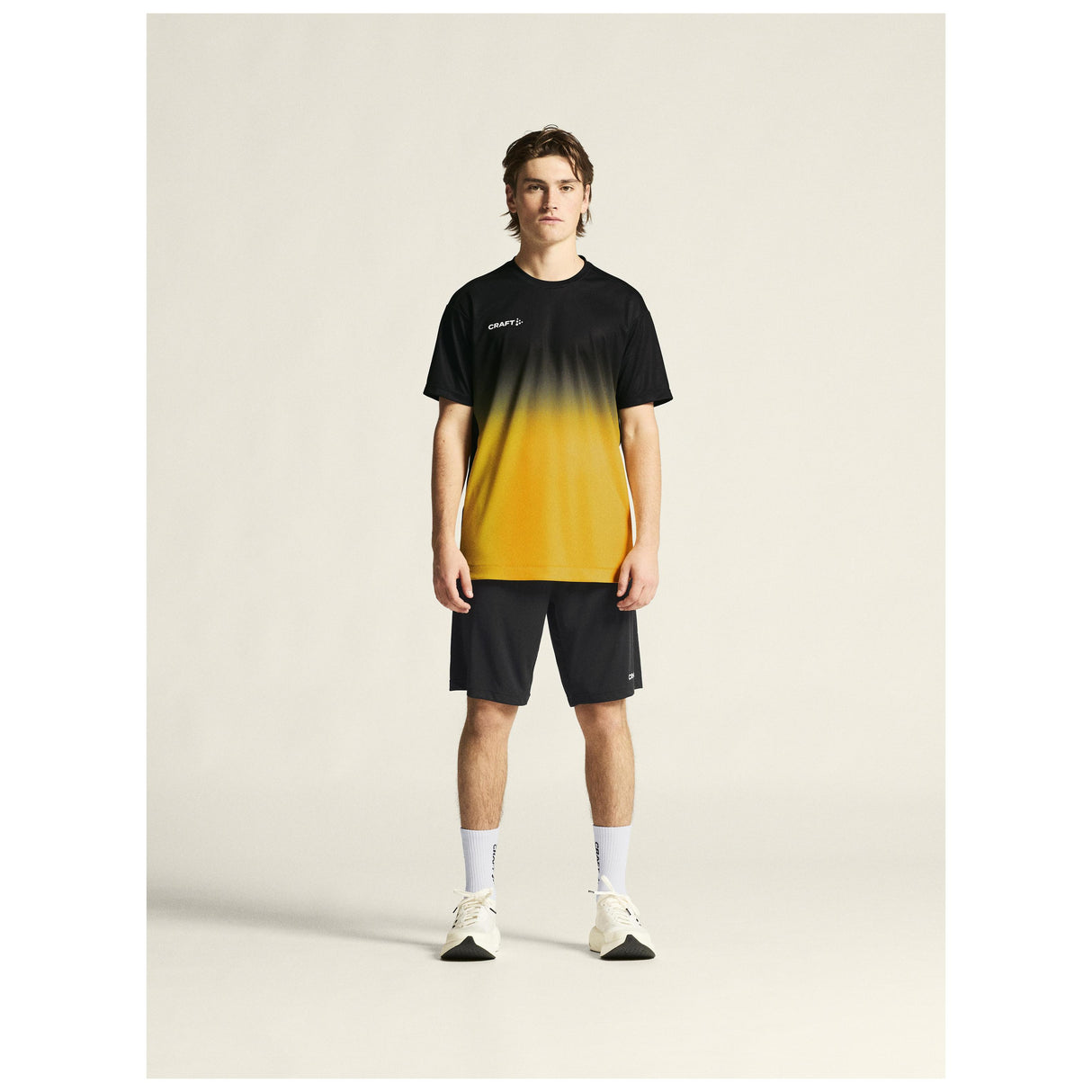 Evolve 2.0 Structured Graphic Jersey M - Black/Yellow - Closeup 1