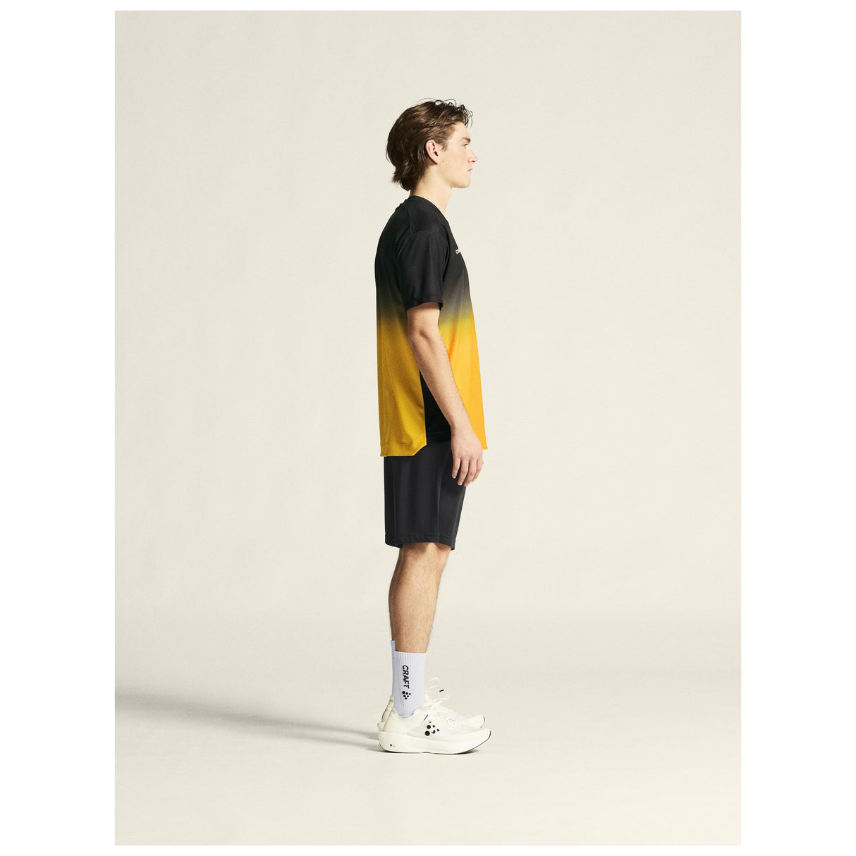 Evolve 2.0 Structured Graphic Jersey M - Black/Yellow - Closeup 2