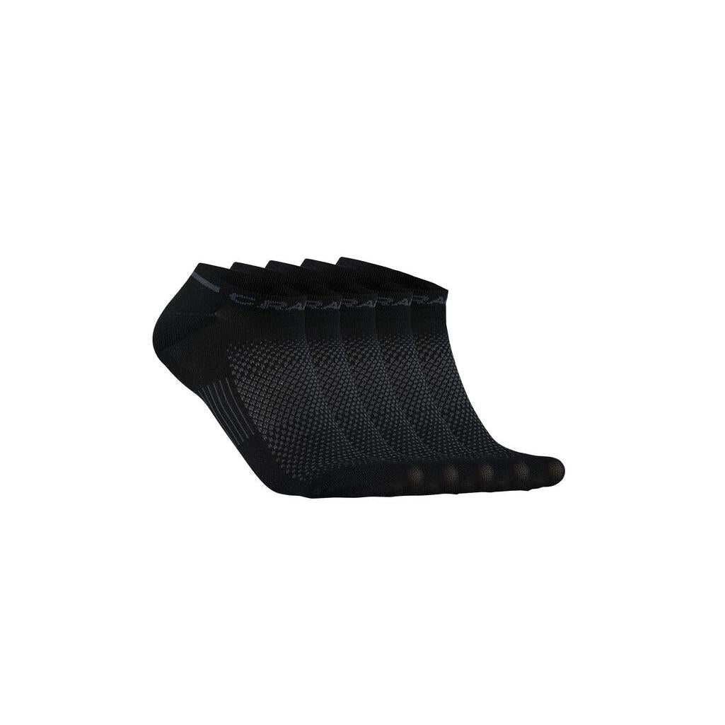 Active Shaftless Sock 5-Pack - Black - Front