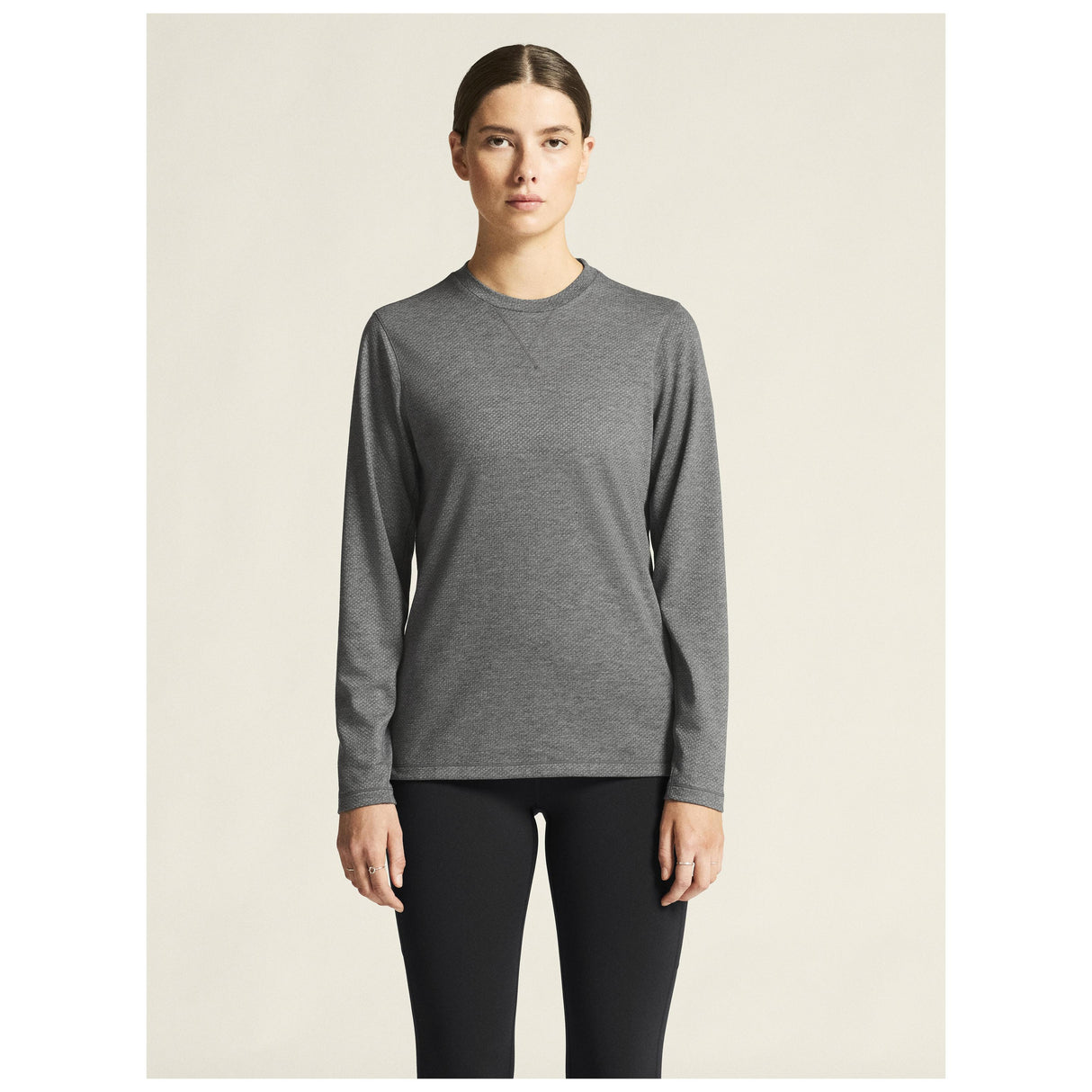Layers Thermal Mesh Cn W - Dark Grey Melange - Closeup 4