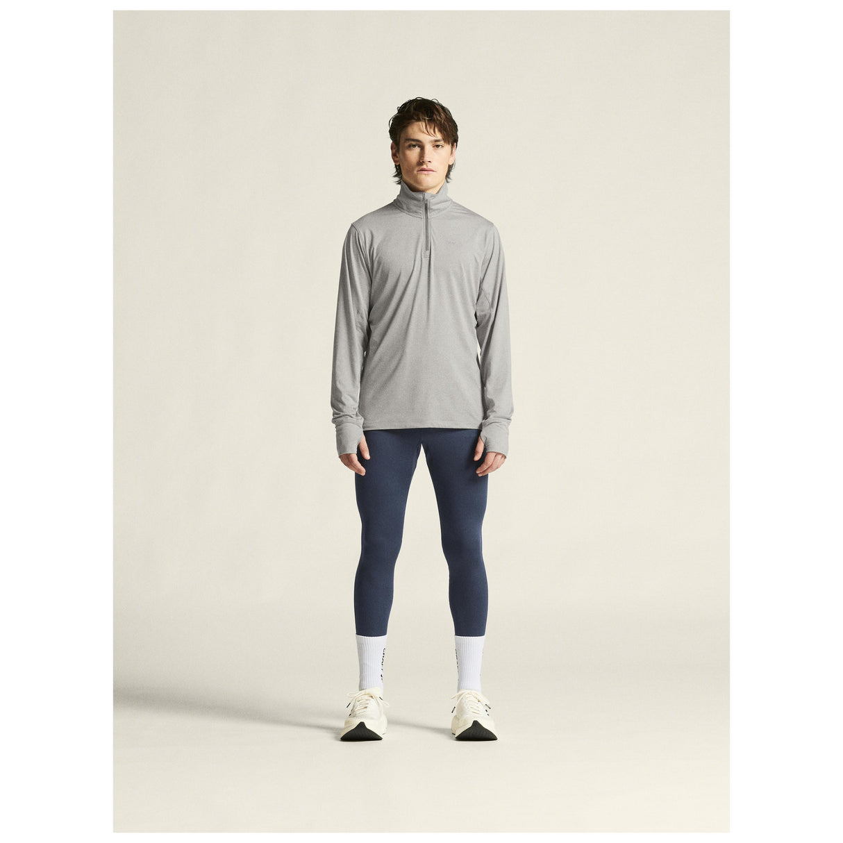 Flow Hz Ls M - Grey Melange - Closeup 1