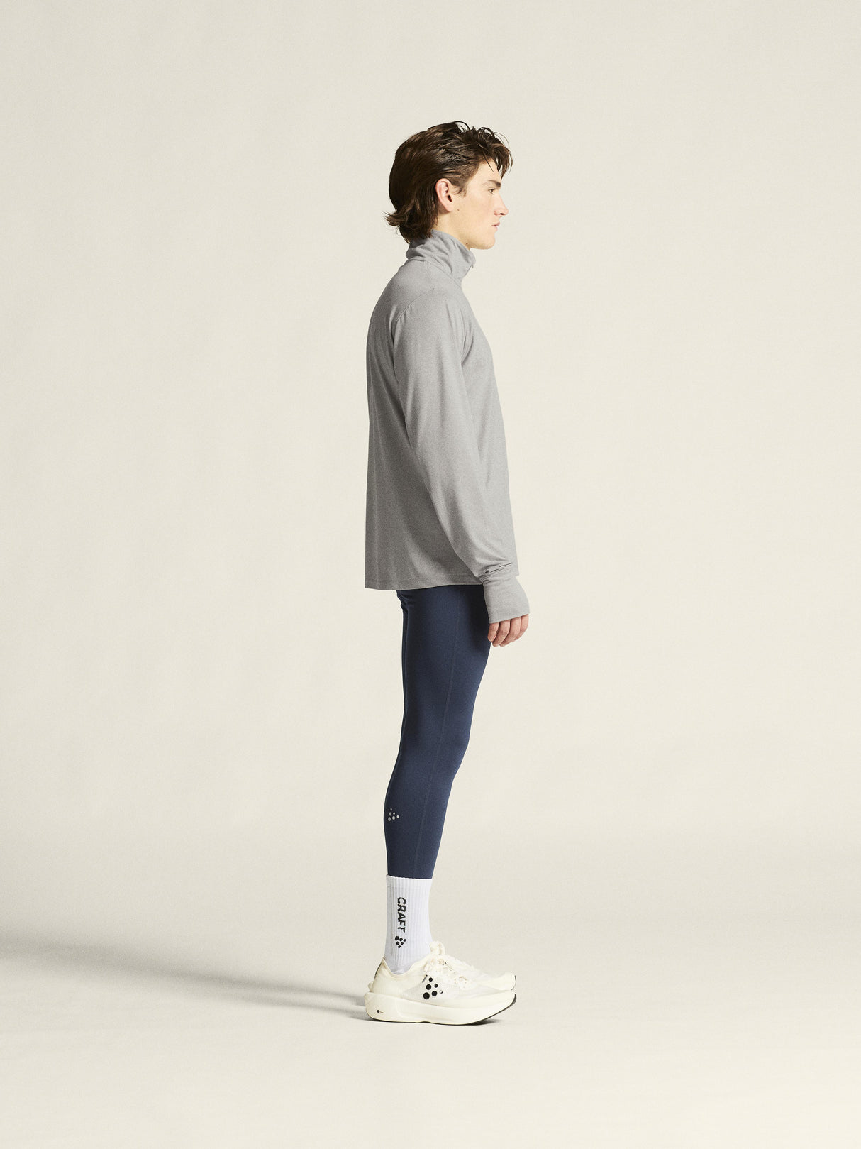 Flow Hz Ls M - Grey Melange - Closeup 2