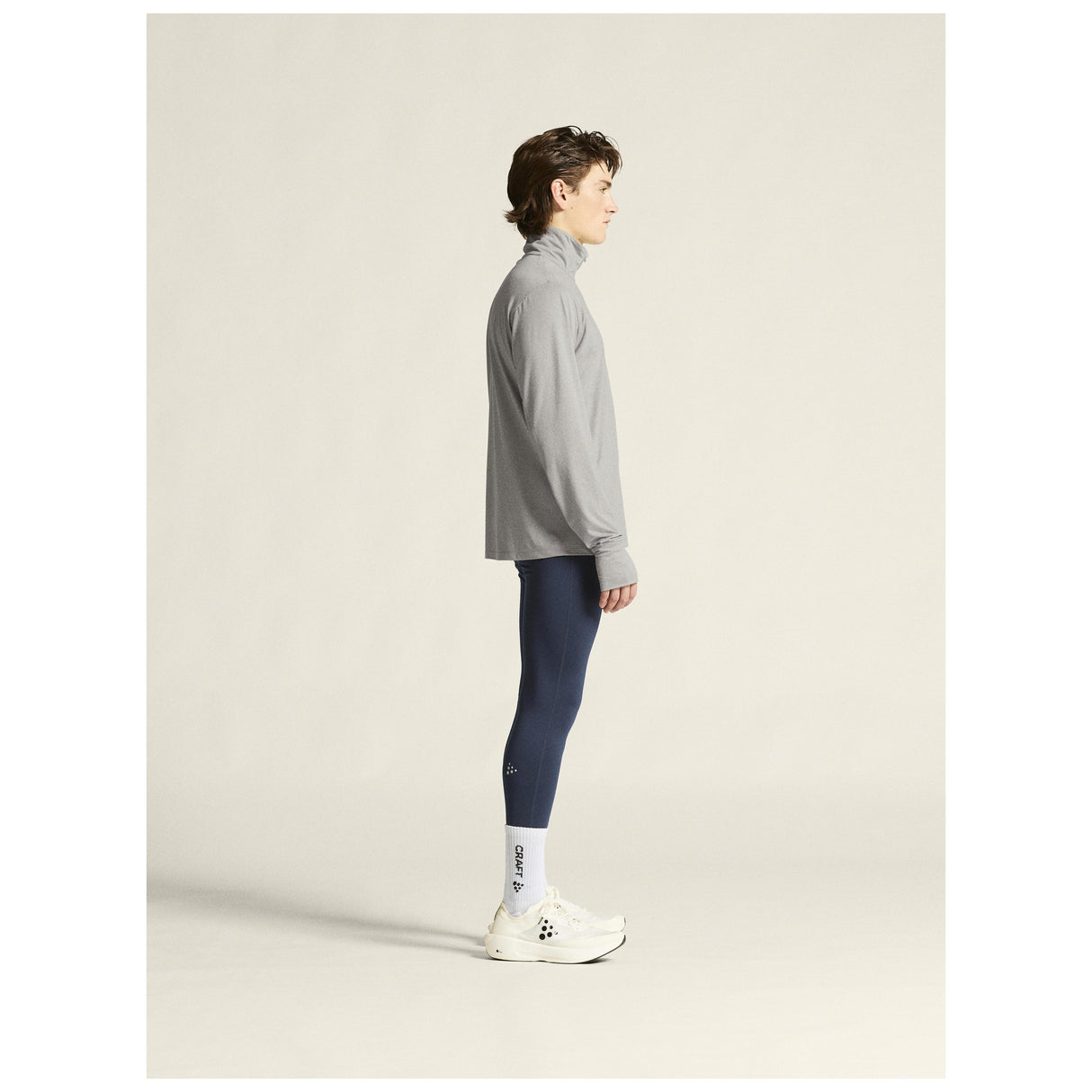 Flow Hz Ls M - Grey Melange - Closeup 2