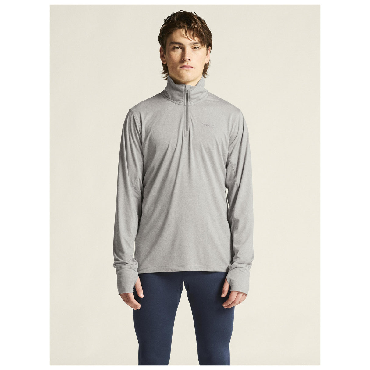 Flow Hz Ls M - Grey Melange - Closeup 4