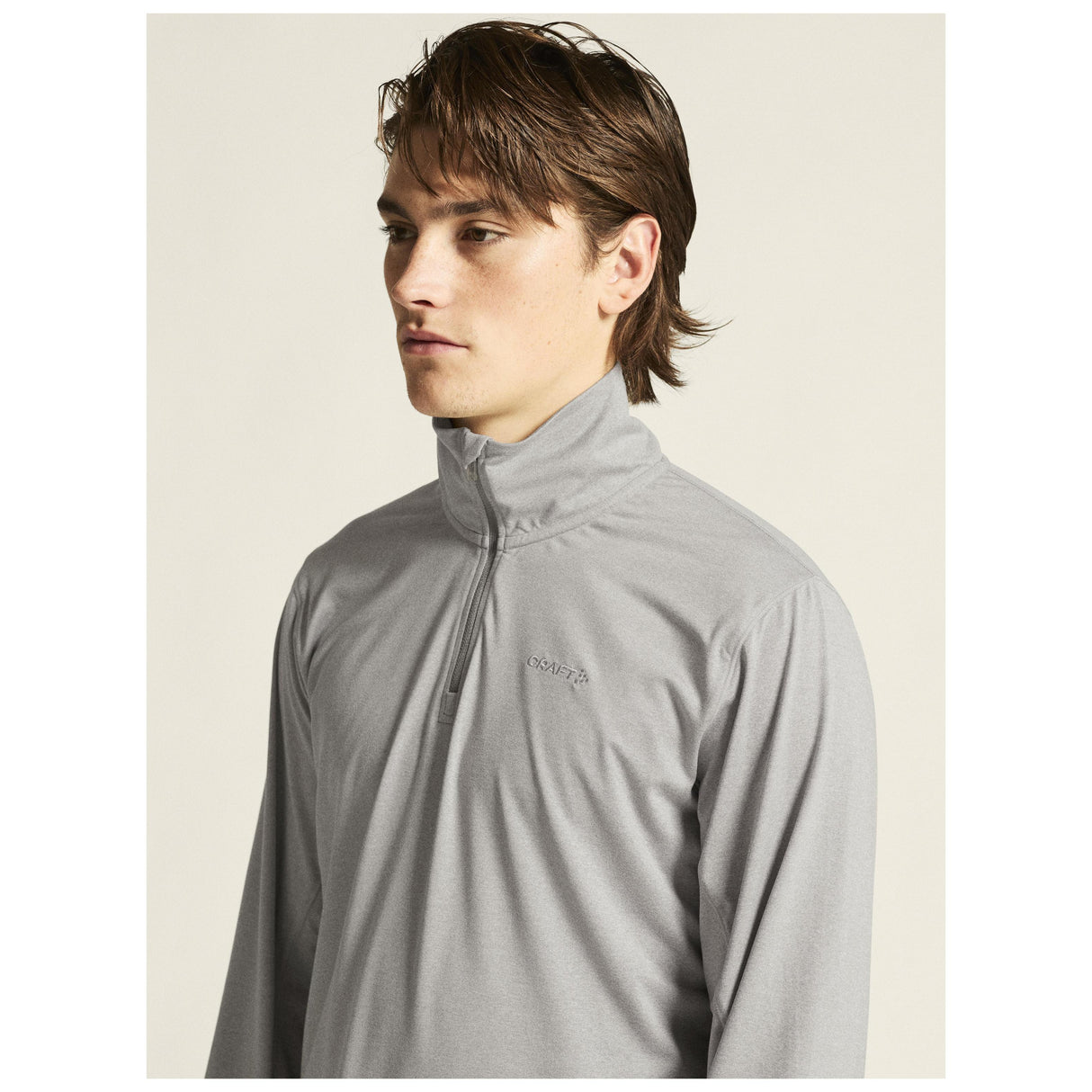 Flow Hz Ls M - Grey Melange - Closeup 5