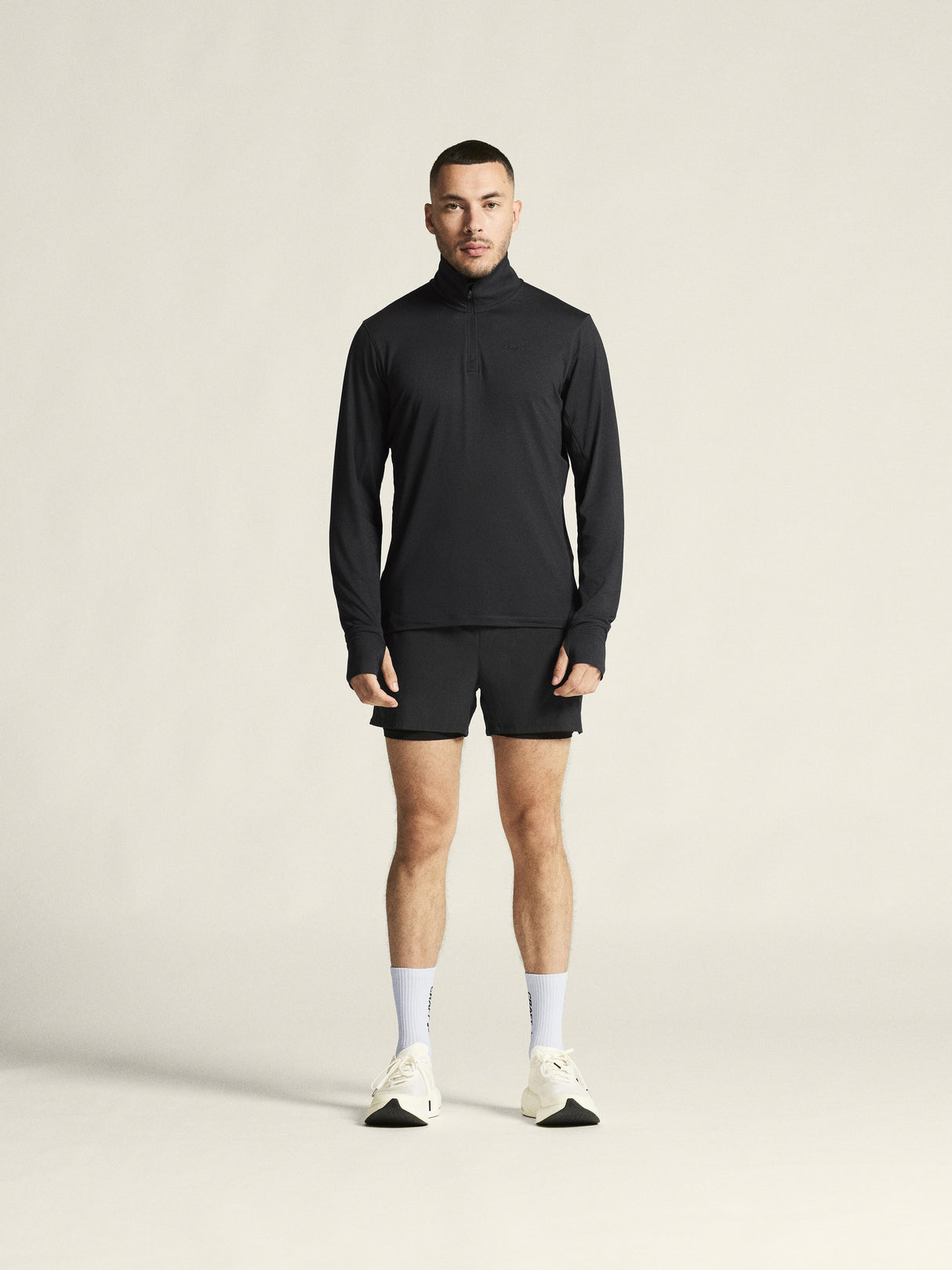 Flow Hz Ls M - Black Melange - Closeup 1