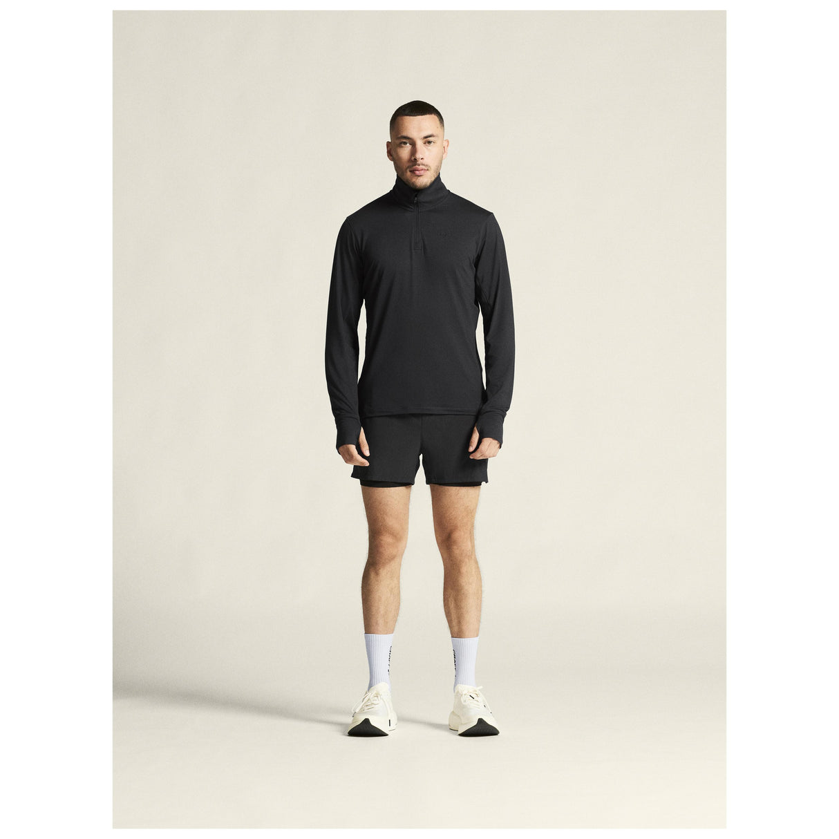 Flow Hz Ls M - Black Melange - Closeup 1