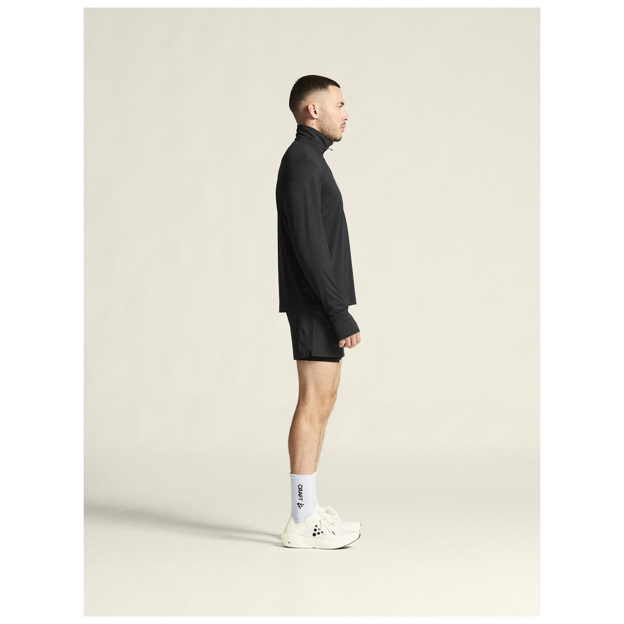 Flow Hz Ls M - Black Melange - Closeup 2