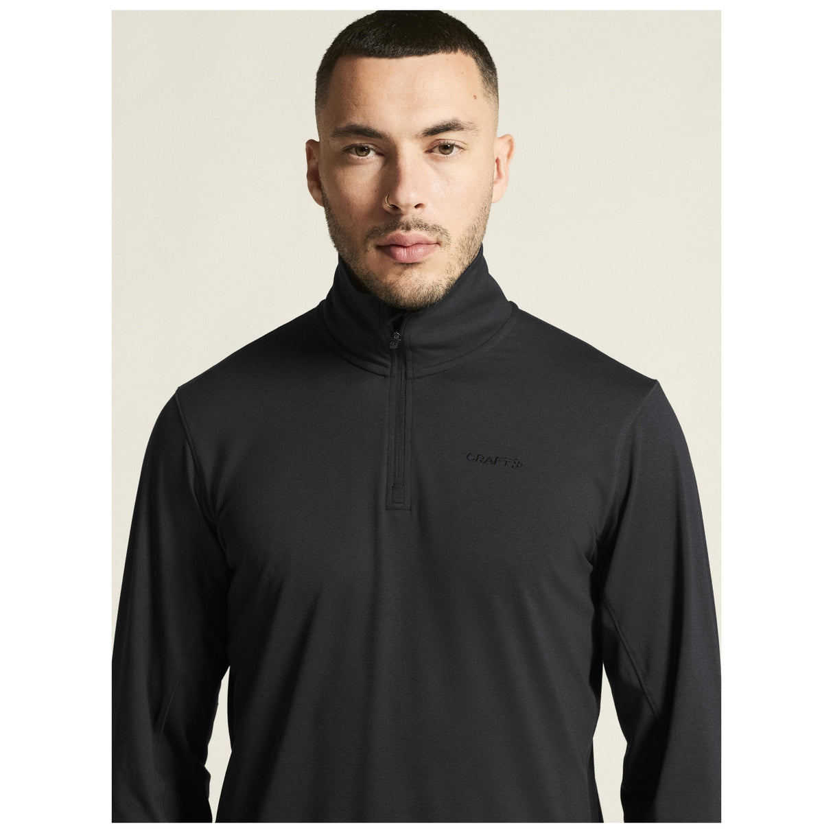 Flow Hz Ls M - Black Melange - Closeup 5