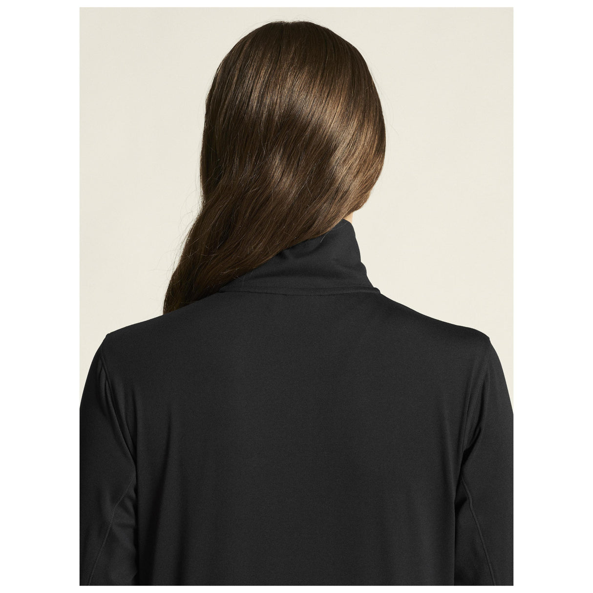 Layers Hz Ls W - Black Melange - Closeup 6